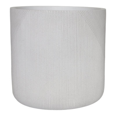 Verve White Fibreclay Plant Pot (Dia) 36Cm, (H)36Cm