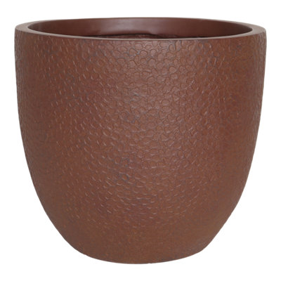 Verve Rust Volcanic Fibreclay Plant Pot (Dia) 30Cm, (H)28Cm