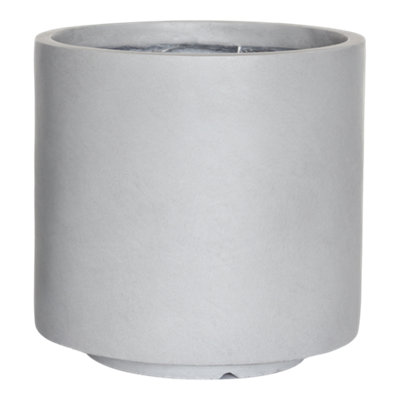 Verve Grey Fibreclay Plant Pot (Dia) 26Cm, (H)26Cm