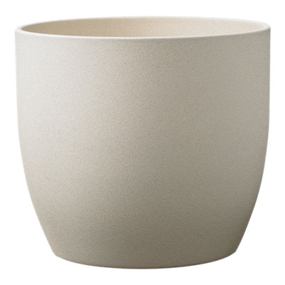 Verve Sandstone Ceramic Plant Pot (Dia) 27Cm, (H)26Cm