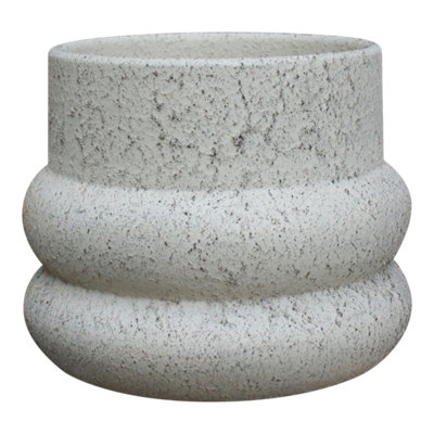 Verve Cream Ceramic Plant Pot (Dia) 15.5Cm, (H)13.3Cm