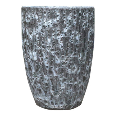 Verve Grey Volcanic Ceramic Plant Pot (Dia) 25Cm, (H)35Cm, 12L