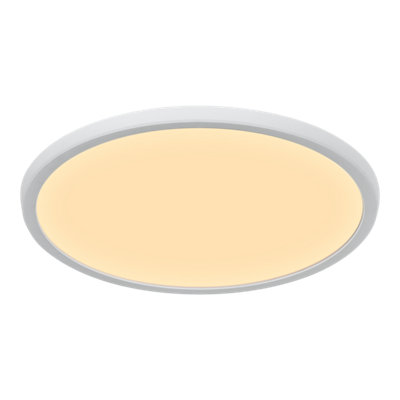 Goodhome Solidaster Matt Plastic White Led Ceiling Light