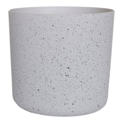 Verve White Recycled Plastic Plant Pot (Dia) 20.5Cm, (H)17Cm