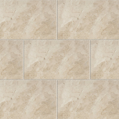 B&Q Haver Sand Matt Stone Effect Ceramic Indoor Wall & Floor Tile Sample