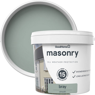 Goodhome Bray Smooth Matt Masonry Paint, 5L Tub