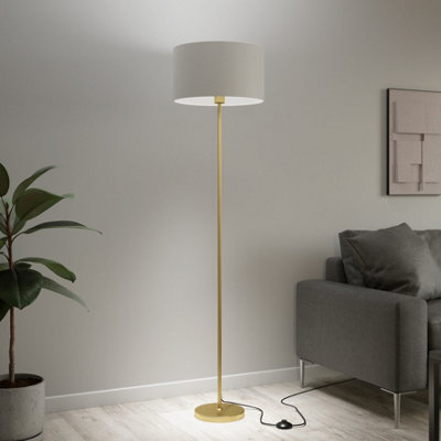 Goodhome Willet Satin Brass Effect Floor Lamp Base