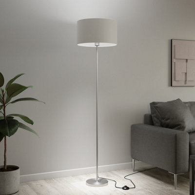 Goodhome Willet Satin Silver Effect Floor Lamp Base