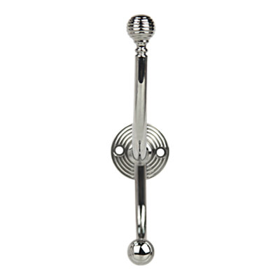 Goodhome Beehive Chrome Effect Zinc Alloy Wall-Mounted Hat & Coat Hook (H)153Mm (D)36Mm