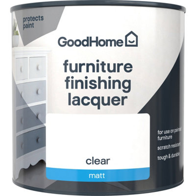 Goodhome Clear Matt Painted Wood Painted Furniture Lacquer, 500Ml
