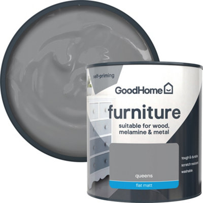 Goodhome Queens Flat Matt Furniture Paint, 500Ml