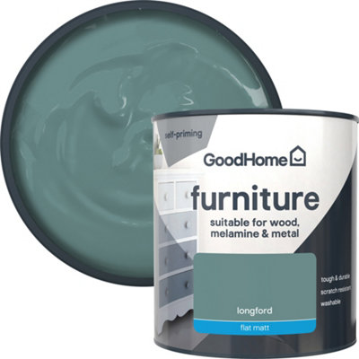 Goodhome Longford Flat Matt Furniture Paint, 500Ml