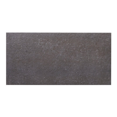 Goodhome Metal Id Anthracite Matt Stone Effect Textured Porcelain Indoor Wall & Floor Tile Sample
