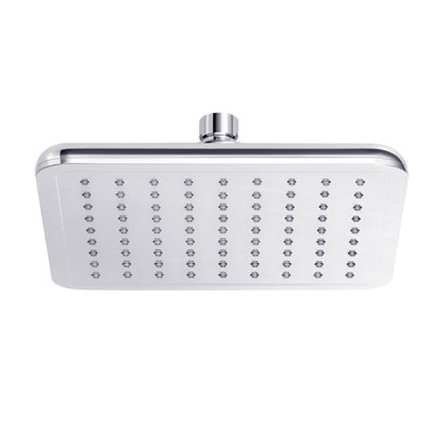Goodhome Milia Chrome Effect Single-Spray Pattern Overhead Shower Head, 200Mm