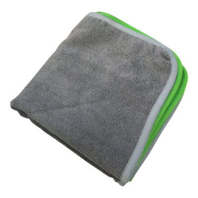 B&Q Clean Green & Grey Cleaning Cloth, Pack Of 2