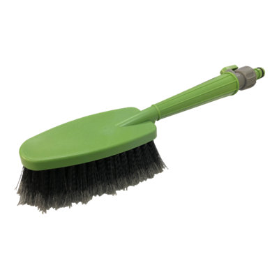 B&Q Stiff Pvc Soft Grip Flow Through Wheel Brush