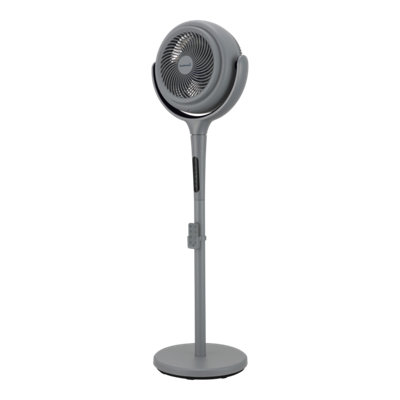 Goodhome Grey 8" Pedestal Fan With Adjustable Height