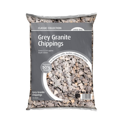 B&Q Grey 10-20Mm Chippings, Large, 0.3M²
