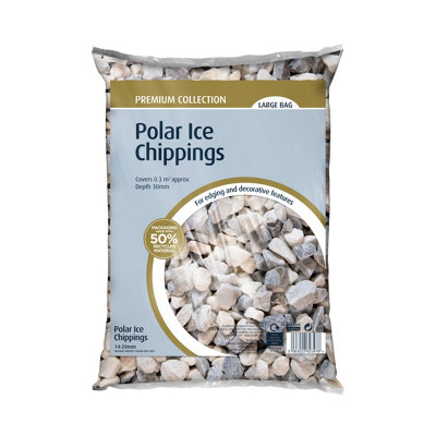 B&Q Polar Ice 14-20Mm Chippings, Large, 0.3M²