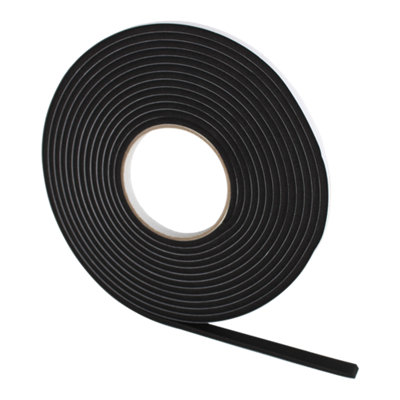 Volden Black Self-Adhesive Draught Seal (L)6M (W)9Mm (T)5Mm, Set