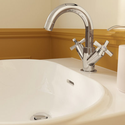 Goodhome Karri M Chrome Effect Basin Mono Mixer Tap