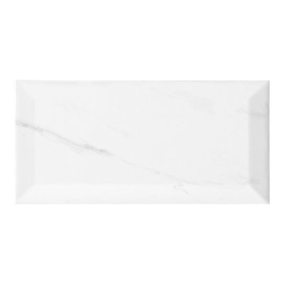 Goodhome Trentie White Gloss Textured Ceramic Indoor Wall Tile Sample