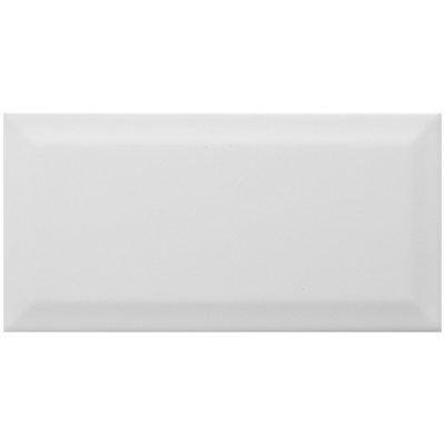 Goodhome Trentie White Gloss Textured Ceramic Indoor Wall Tile Sample