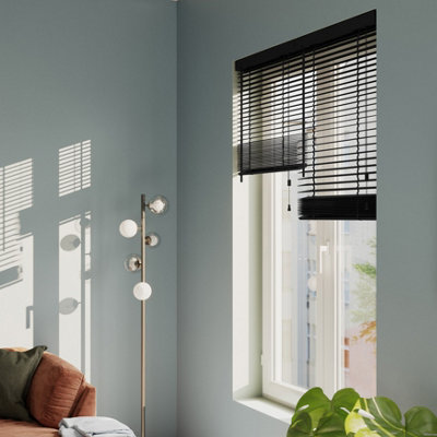Goodhome Lone Black Pvc Venetian Blind (W)90Cm (L)180Cm