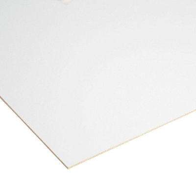 B&Q White Hardboard (L)2440Mm (W)1220Mm (T)3Mm