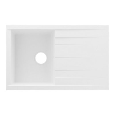 Goodhome Keluak White Resin 1 Bowl Composite Sink 800Mm X 800Mm
