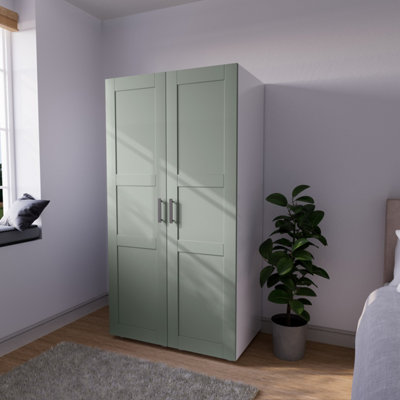 B&Q Atomia Matt Reed Green Modular Furniture Door, (H) 1872Mm (W) 497Mm
