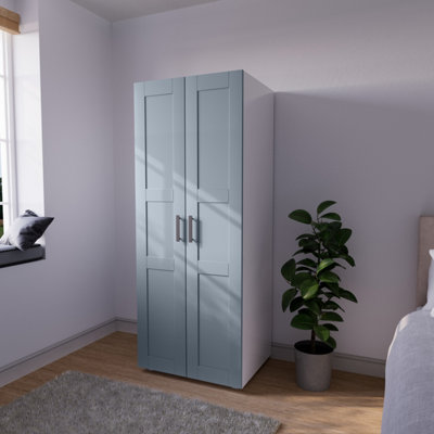 B&Q Atomia Matt Dusk Blue Modular Furniture Door, (H) 1872Mm (W) 372Mm