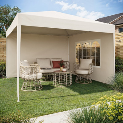B&Q Esperia Moonbeam Square Gazebo Tent (H) 2.45M (W) 3M