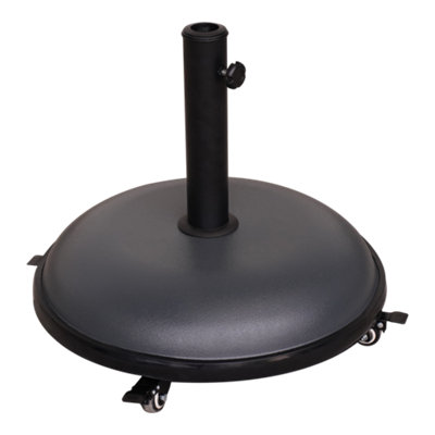 Goodhome Brescia Dark Shadow Round Parasol Base 35Kg