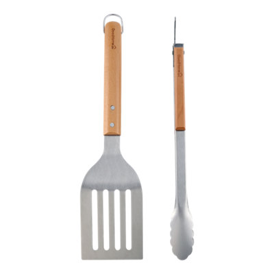 Goodhome Beech & Stainless Steel Bbq Tool Set