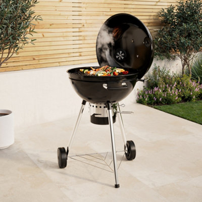 Goodhome Elland Black Charcoal Round Bbq 57Cm