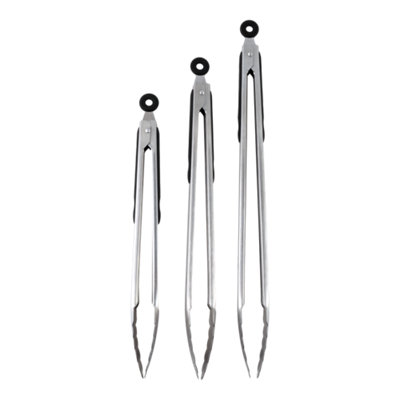 Goodhome Stainless Steel & Thermoplastic Rubber (Tpr) Grill Tongs