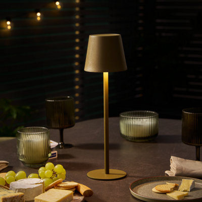 Goodhome Quelea Matt Green Integrated Led Table Lamp