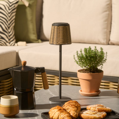 Goodhome Quelea Matt Black & Neutral Integrated Led Table Lamp