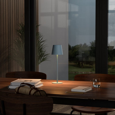 Goodhome Quelea Matt Blue Integrated Led Table Lamp