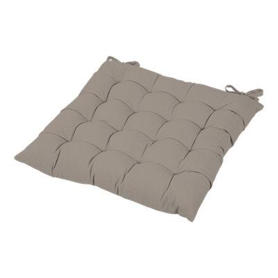 Goodhome Hiva Taupe Plain Indoor Square Seat Pad (L)40Cm X (W)40Cm