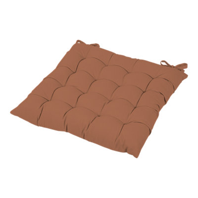 Goodhome Hiva Terracotta Plain Indoor Square Seat Pad (L)40Cm X (W)40Cm