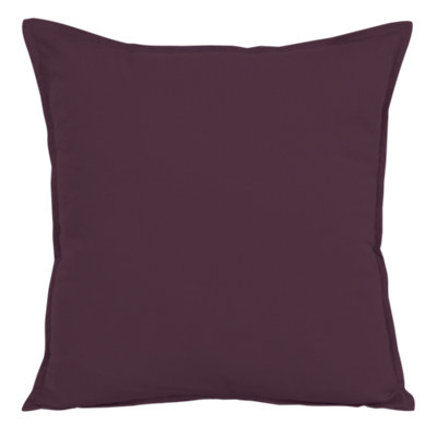 Goodhome Dark Plum Plain Indoor Cushion (L)45Cm (W)45Cm