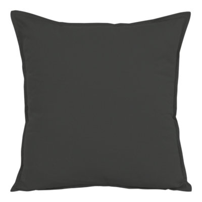 Goodhome Charcoal Plain Indoor Cushion (L)45Cm (W)45Cm