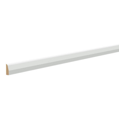 B&Q Primed White Mdf Chamfered Half Round Architrave (L)2100Mm (W)44Mm (T)14.5Mm (Dia)46.33Mm