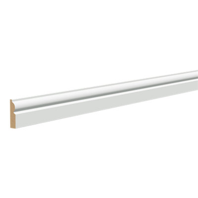 B&Q Primed White Mdf Torus Architrave (L)2100Mm (W)69Mm (T)18Mm (Dia)70.61Mm