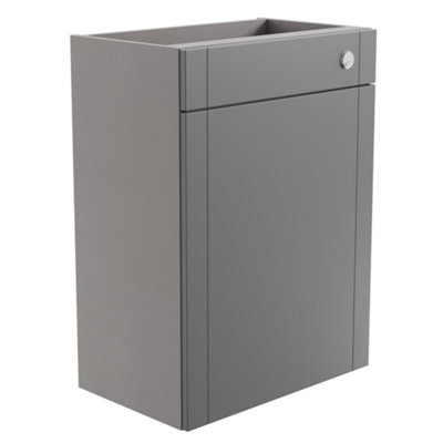 B&Q Ashford Matt Dusty Grey Shaker Freestanding Toilet Cabinet (H)820Mm X (W)595Mm