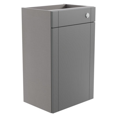 B&Q Ashford Matt Dusty Grey Shaker Freestanding Toilet Cabinet (H)820Mm X (W)495Mm