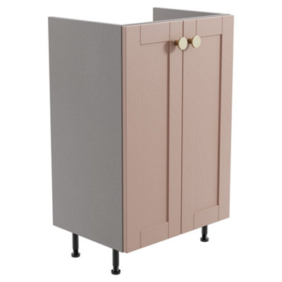 B&Q Ashford Matt Dusty Pink Shaker Freestanding Base Unit (W)495Mm (H)820Mm