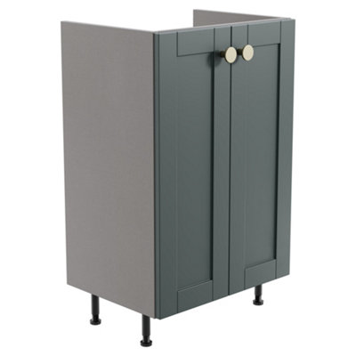 B&Q Ashford Matt Kombu Green Shaker Freestanding Base Unit (W)495Mm (H)820Mm